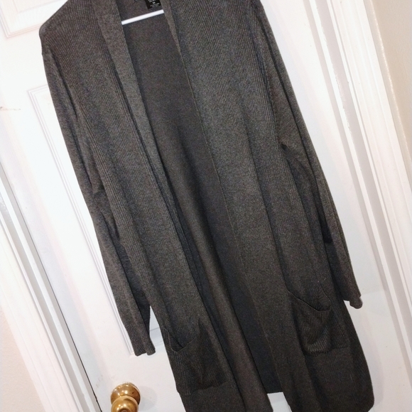 🎅Love Ryan Black Open Front Cardigan PTP 28" - Picture 2 of 3